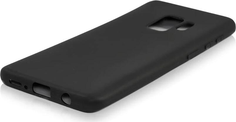 Helmet Case for Samsung Galaxy S9 Plus, Black TPU Shockproof Cover with Suede Finish, Anti-Slip Grip and Raised Edge Protection