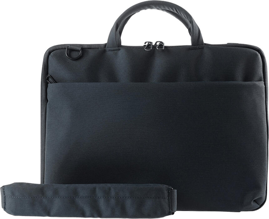 Сумка для ноутбука Tucano Darkolor Slim BDA1314-BK для Ultrabook и MacBook до 14 дюймов, водостойкий полиэстер с плечевым ремнем, черный