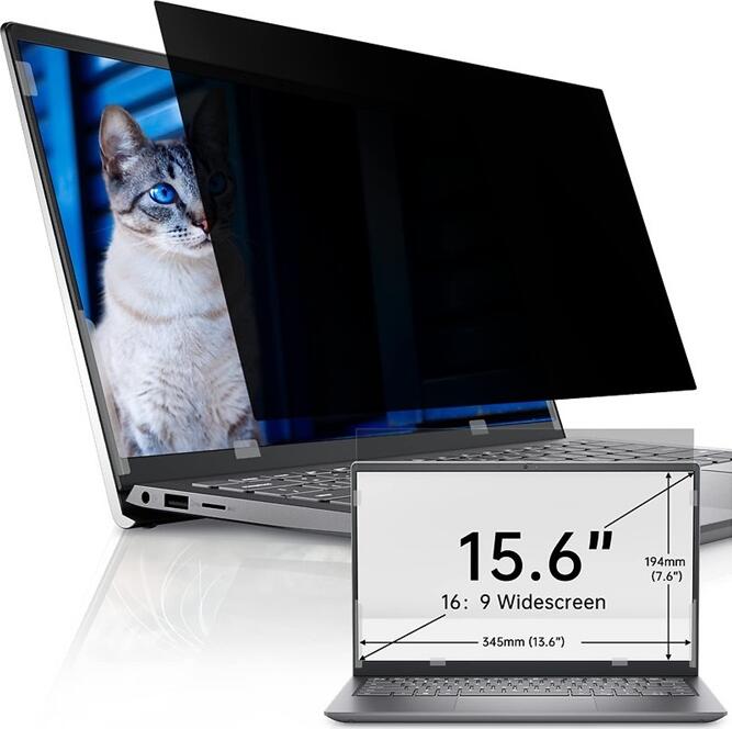 Filtru de confidentialitate AccExpert pentru laptop 15.6 inch, ecran widescreen 16:9, anti-reflexie si filtrare lumina albastra, pelicula protectoare PC