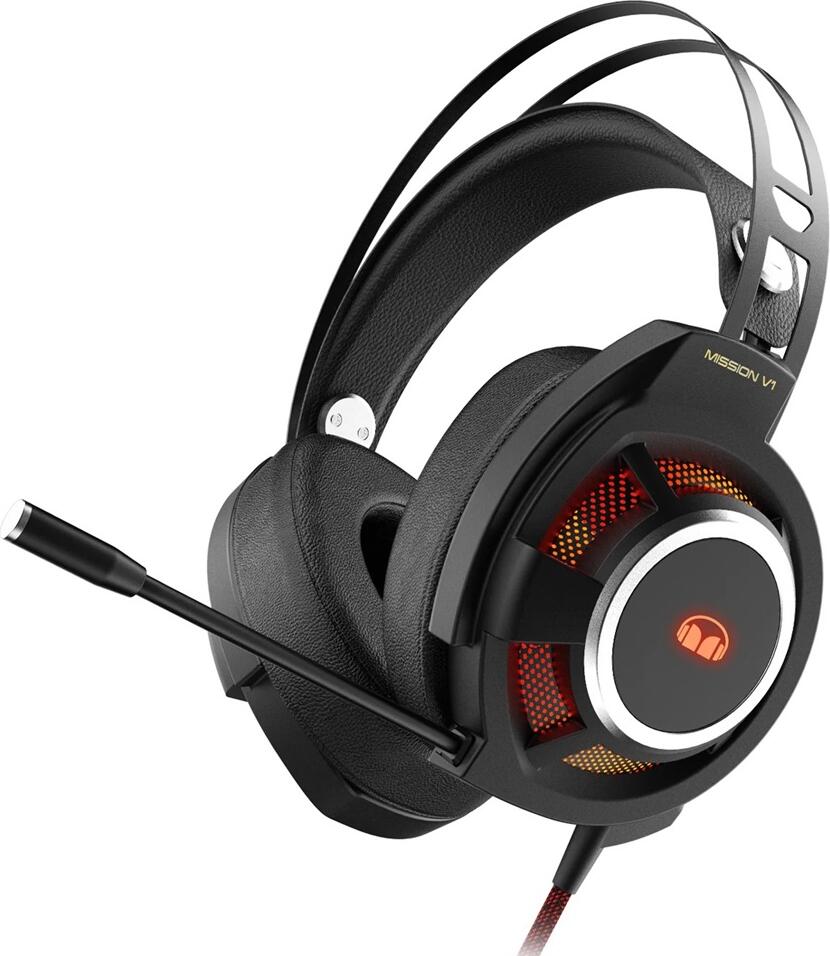 Monster Gaming Headset USB RGB Mission V1, Black
