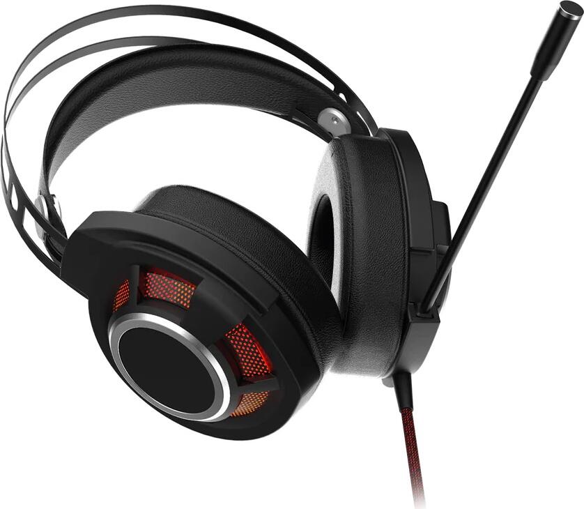 Casca Gaming Monster Mission V1, cu fir USB si 3.5mm, Difuzoare 50mm, Microfon cu Anulare Zgomot, Iluminare RGB, Sunet Stereo Surround, PC Mac PS4 Xbox One