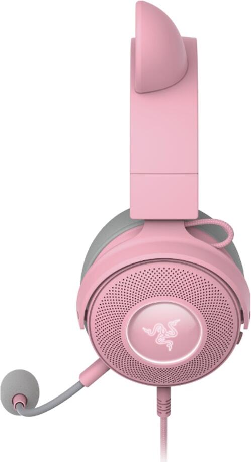 Casca Gaming Razer Kraken Pro V2 Quartz Edition, Difuzoare de 50mm cu Neodimiu, Sunet Virtual 7.1 Surround, Microfon cu Reducere Zgomot, Cadru Aluminiu