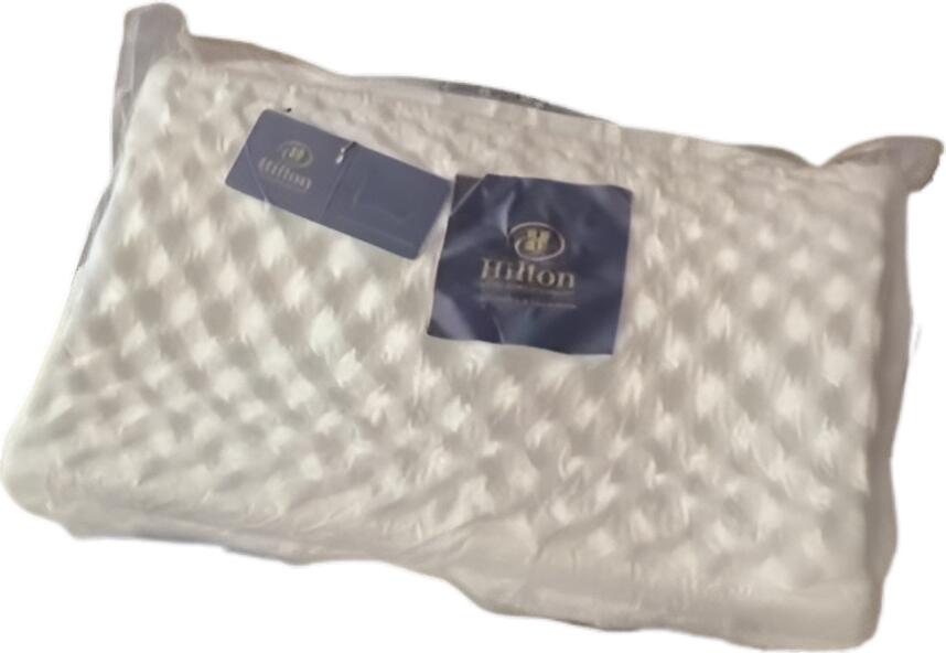Hilton Latex Sleeping Pillow 60x40x14 cm, Rectangular Antiallergic and Antibacterial Orthopedic Pillow with Open-Cell Ventilation Structure