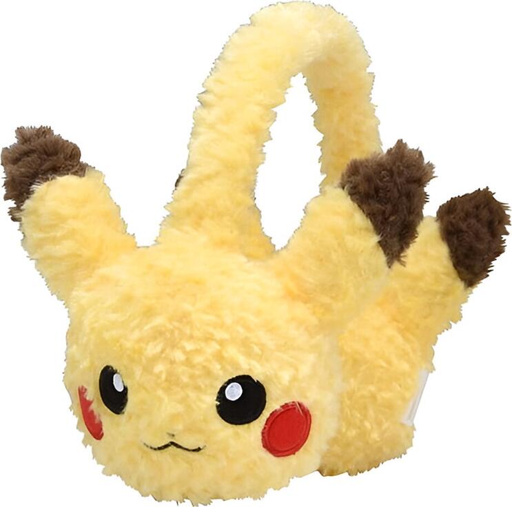 DMLink Pikachu Mix Earmuffs, Yellow Pokemon Theme Winter Ear Protectors, High-Density Foam Padding, Adjustable Foldable Polyester Headband for Kids and Adults