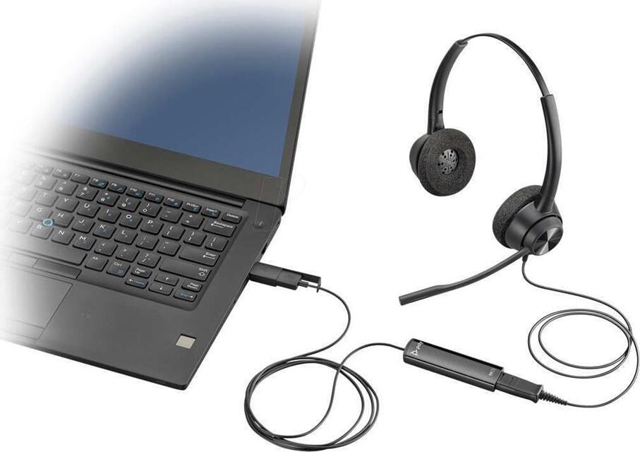 Plantronics Poly DA75 USB Audio Processor Adapter, USB-A and USB-C Connectivity, Digital Signal Processing DSP with Noise Cancellation, Black