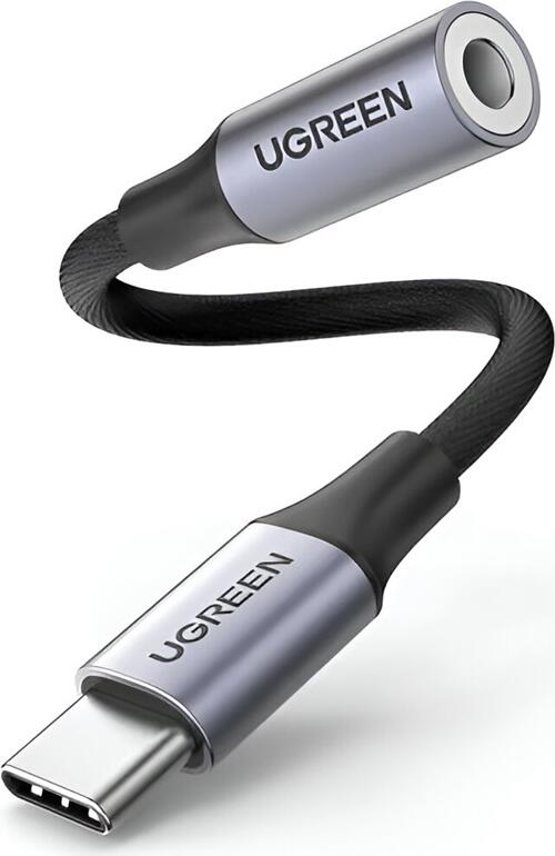 UGREEN Audio Adapter Type-C to 3.5mm Female 0.1M | AV161, Gray