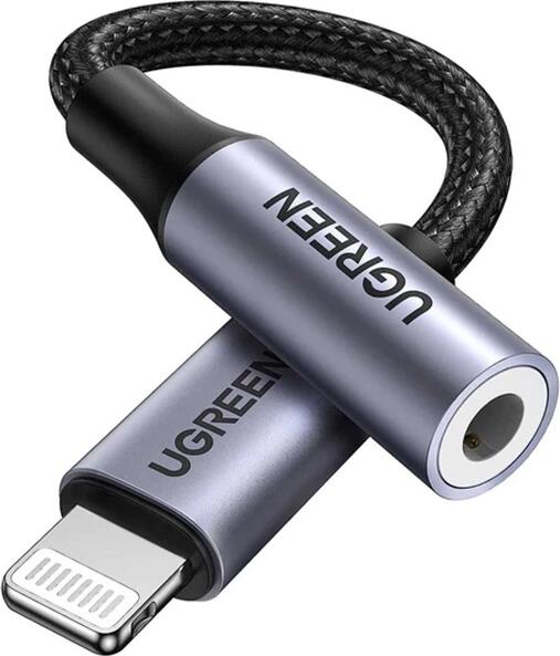 UGREEN Audio Adapter Lightning MFI to 3.5mm Female 0.1M | US211, Gray