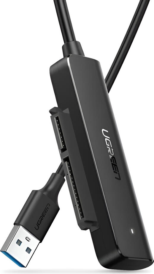 UGREEN Adapter USB-A 3.0 to 2.5" SATA III, Support UASP, S.M.A.R.T, TRIM, up to 5Gbps, 50cm CM321, Black