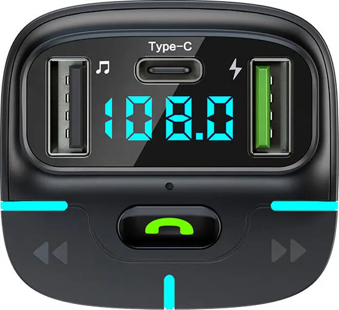 Transmitator FM Helmet G32 cu Bluetooth v5.0 si modulator auto, incarcator USB-C PD 20W si 2 porturi USB-A, apeluri hands-free, afisaj digital, Negru