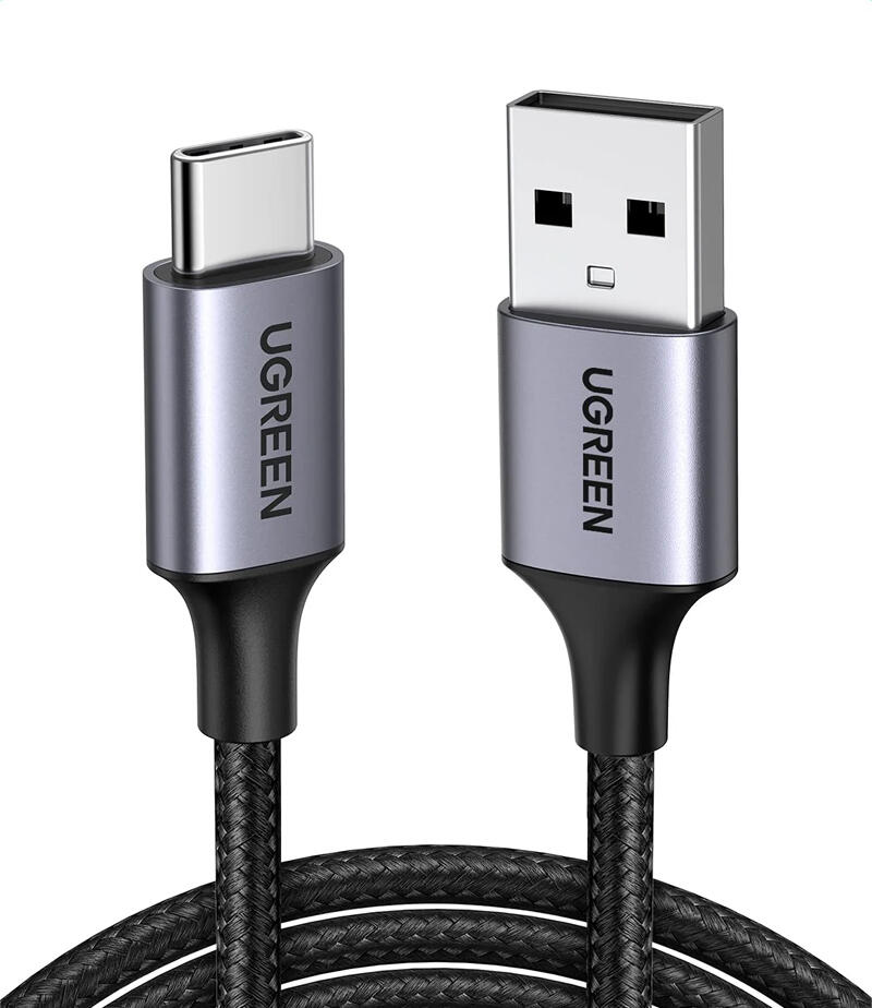 UGREEN Cable Nylon Braided+Aluminum USB-A to Type-C 480Mbps,1,5M, Grey