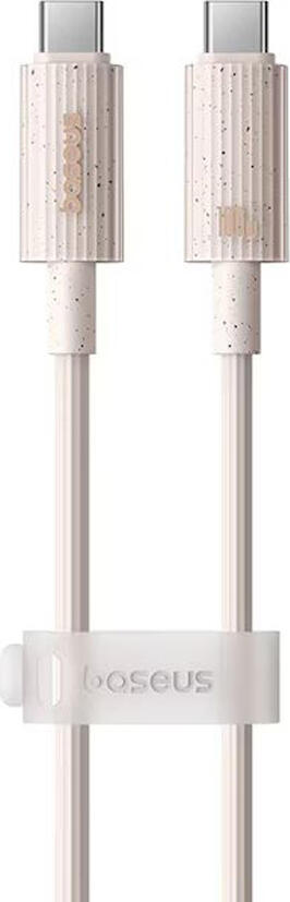 Cablu Baseus Habitat Series USB-C la USB-C P10360202421-00, Incarcare Rapida PD 100W 5A, Material Biodegradabil Eco-friendly Impletit, 480Mbps, 1m