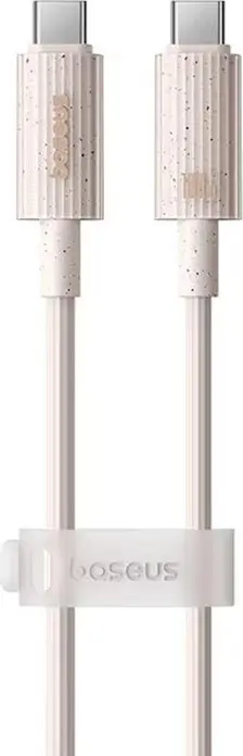 Cablu Baseus Habitat Series USB-C la USB-C P10360202421-00, Incarcare Rapida PD 100W 5A, Material Biodegradabil Eco-friendly Impletit, 480Mbps, 1m