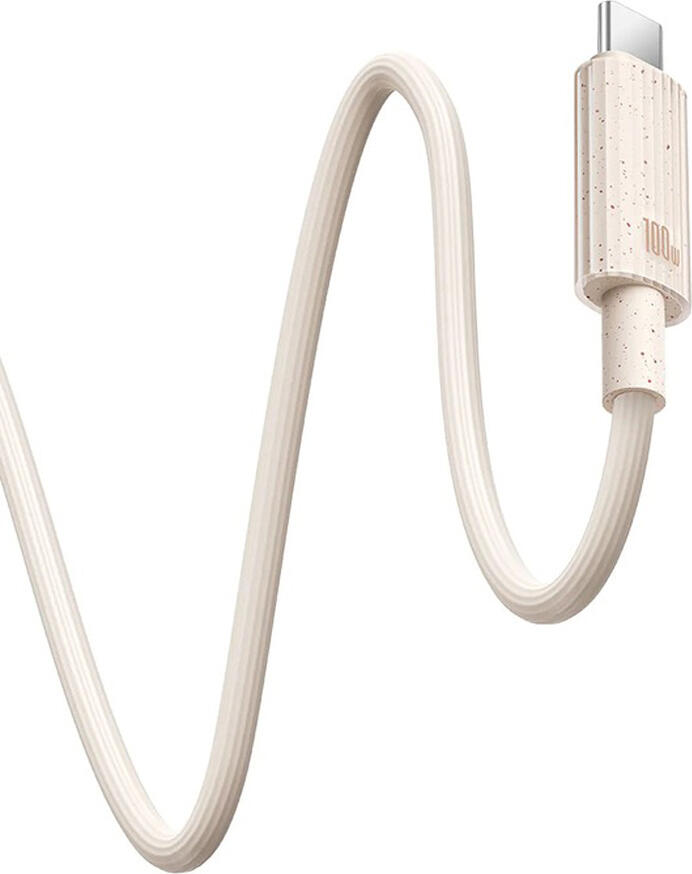 Cablu Baseus Habitat Series USB-C la USB-C P10360202421-00, Incarcare Rapida PD 100W 5A, Material Biodegradabil Eco-friendly Impletit, 480Mbps, 1m