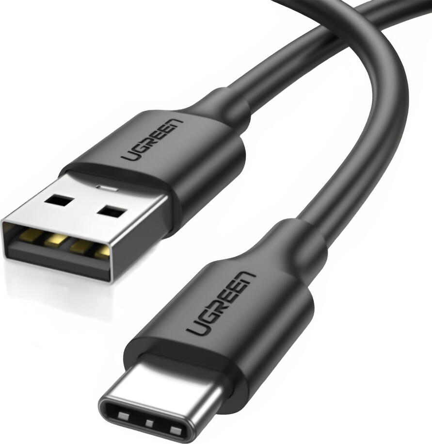 Cablu de Incarcare Rapida UGREEN US287 USB-A la USB-C 1m, 3A 18W QC 3.0 Samsung AFC Huawei FCP SCP, Transfer Date 480Mbps, Rezistenta 56k Ohm, Negru