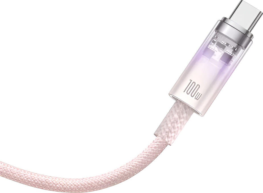 Cablu Baseus Explorer Series USB-C la USB-C 100W 5A Incarcare Rapida, Chip Control Temperatura Inteligent, Impletit Nailon, Cablu Date 2m