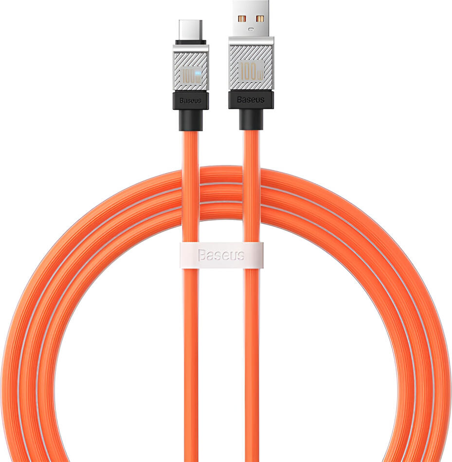 Кабель для зарядки Baseus CoolPlay Series USB-A на USB-C CAKW000707, 12Вт 2.4А, в оплетке, передача данных до 480 Мбит/с, 2м