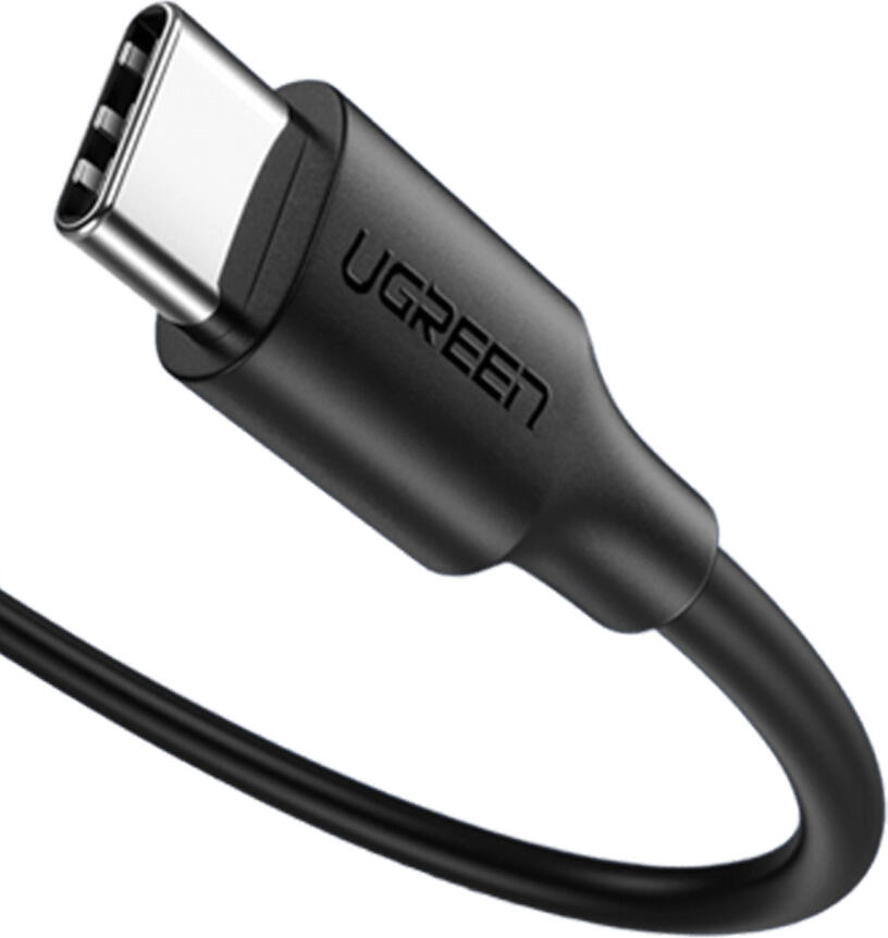 UGREEN US286 USB-C to USB-C Cable, 1m, 60W PD Quick Charge 3A, 480Mbps Data Transfer, TPE Rubber Cover, Tinned Oxygen-Free Copper Core, Black