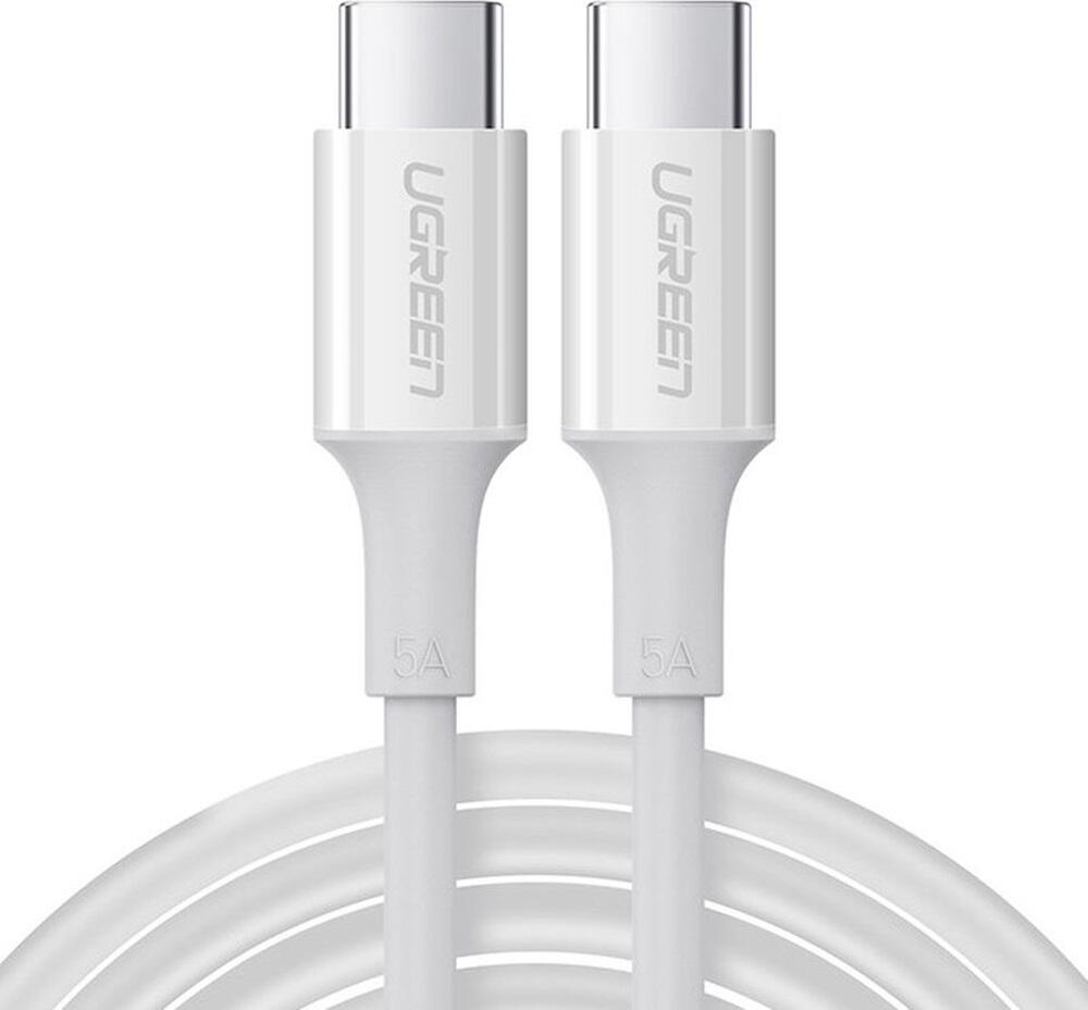 UGREEN Cable Type-C 2.0 to Type-C 2.0 5A 100W 2M, White | US300