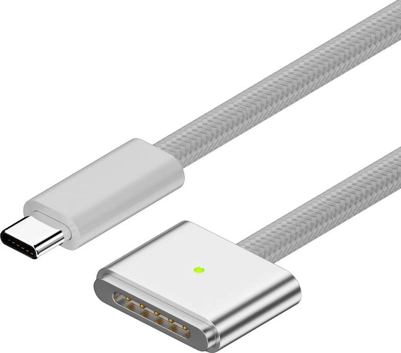 Helmet Nylon Braided USB Type-C to MagSafe 3 Charging Cable, Fast Charge and Data Transfer, 2m, HMTCANYMFWH