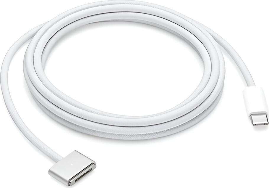 NO Brand Helmet Cable Nylon Type-C to MagSafe 3, 2m, Silver