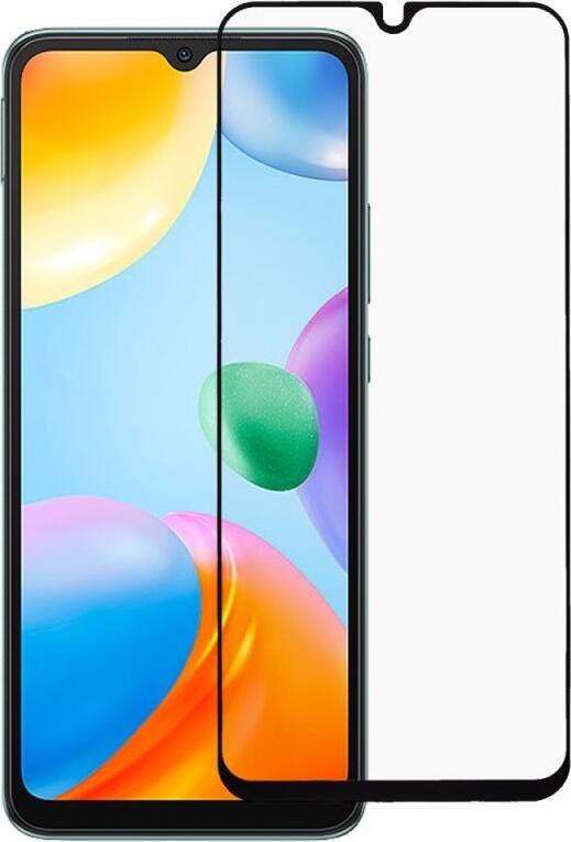 Helmet Diamond Glass 4D Tempered Glass Screen Protector for Xiaomi Redmi 10C, Shockproof Scratch Resistant HD Clear Full Coverage Protective Film