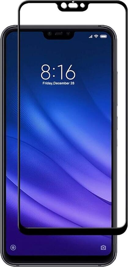 Helmet Diamond Glass 4D Tempered Glass Screen Protector for Xiaomi Mi 8 Lite, Full Coverage Scratch and Impact Resistant Front Display Guard
