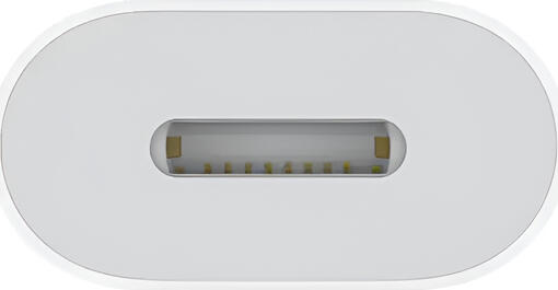 Adaptor Audio USB Type-C la Lightning, Conector Mascul USB-C la Femela Lightning pentru Casti si Accesorii, Plastic Rezistent la Uzura, Alb