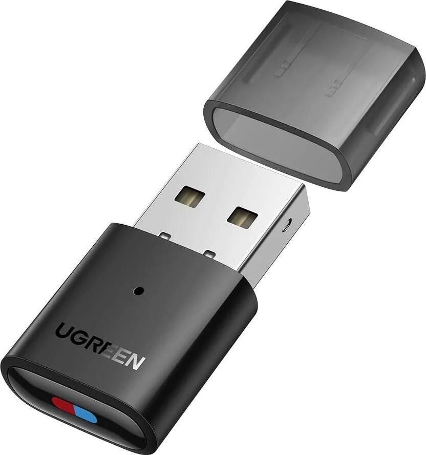 UGREEN CM390 USB Bluetooth 5.0 Adapter, RTL8761BUV Chipset, Support for 5 Devices, Range up to 30m, Compatible with Windows 7/8.1/10, Black