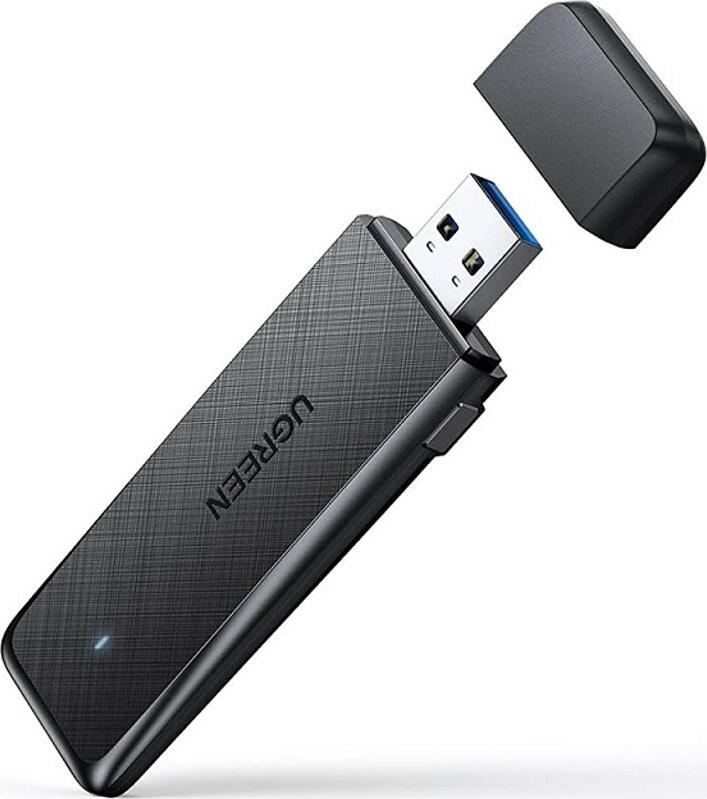 UGREEN Adapter WiFi USB AC1300 11ac Dual-Band 2.4GHz/400Mbps 5GHz/867Mbps | CM492, Black