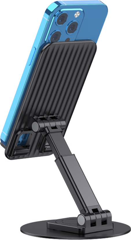 Jokade Luchen Series JE026 Foldable Rotatable Desktop Stand, Universal Mobile Phone Holder, ABS Silicone Metal, 136 x 98 x 24 mm