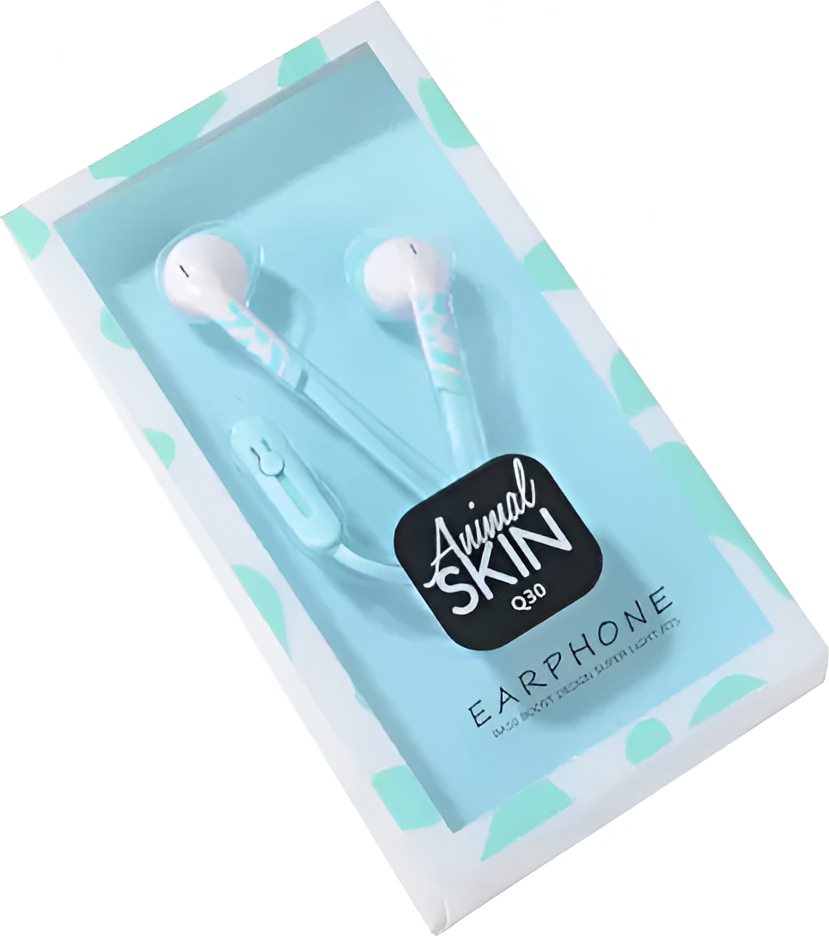 Casca In-ure cu Fir Keeka Q30 cu Jack de 3.5mm, Design Bass Boost, Potrivire Super Light pentru Smartphone-uri, Tablete si Laptopuri, Albastru