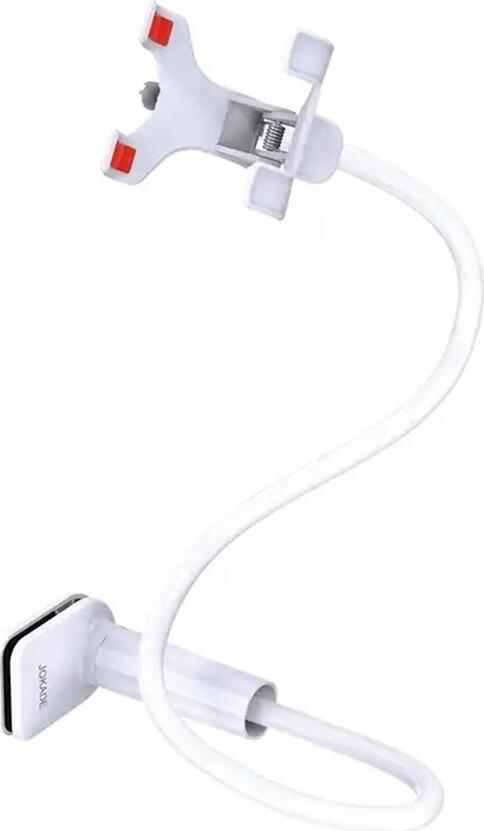 Jokade JE013 Nanjia Series Universal Phone Holder, 70 cm Flexible Gooseneck Arm, ABS Silicon Metal Hands-Free Mobile Stand, White