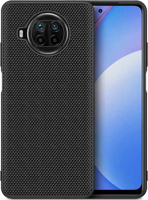 Black Helmet Case for Xiaomi Mi 10T Lite 5G, Protective Back Cover, Polycarbonate TPU and Nylon, Slim Fit Snap-on Case with Camera Protection