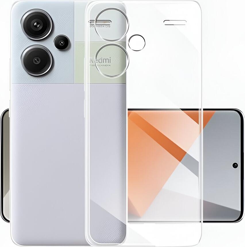 WOO Case for Redmi Note 13 Pro Plus 5G, Ultra-Thin Transparent TPU Clear Cover, Impact and Scratch Resistant Protective Shell with Raised Edges