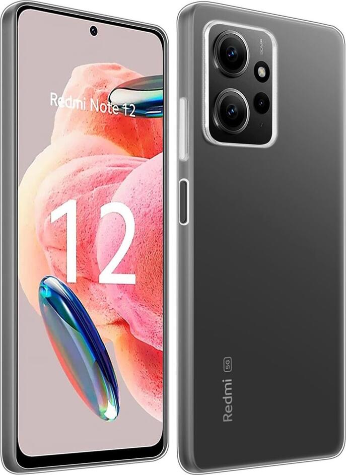 Прозрачный чехол из TPU для Redmi Note 12 4G, гибкий противоударный защитный кейс с приподнятыми краями и точными вырезами