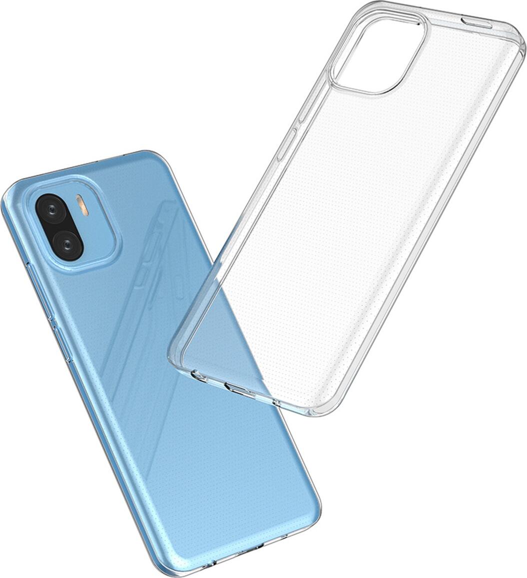 Прозрачный защитный чехол для Xiaomi Redmi A1 и Redmi A2, противоударный мягкий кейс из Bayer TPU с приподнятыми краями для защиты камеры и экрана