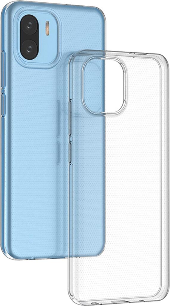 Прозрачный защитный чехол для Xiaomi Redmi A1 и Redmi A2, противоударный мягкий кейс из Bayer TPU с приподнятыми краями для защиты камеры и экрана