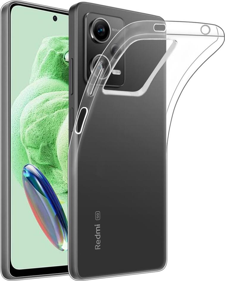 Прозрачный чехол TPU Helmet для Redmi Note 12 5G, мягкий гибкий противоударный кейс с защитой камеры и экрана, противоскользящий дизайн