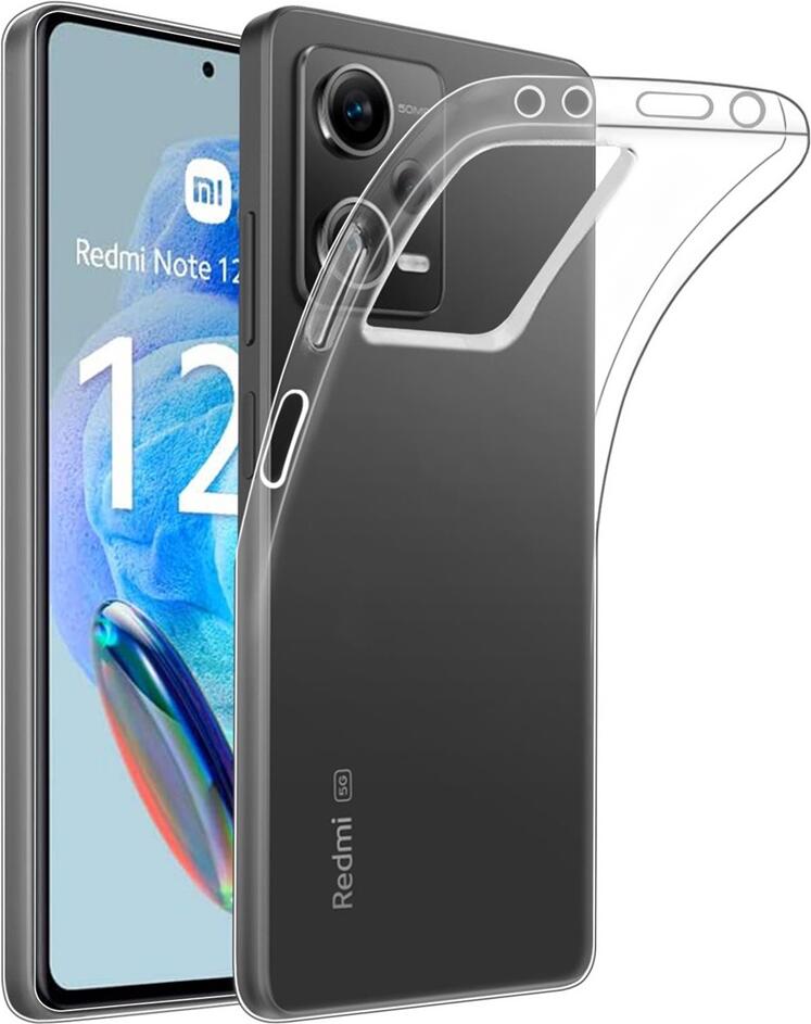 Clear Helmet Case for Xiaomi Redmi Note 12 Pro 5G Protective Cover, Soft TPU and Liquid Silicone Material, Precision Fit Design