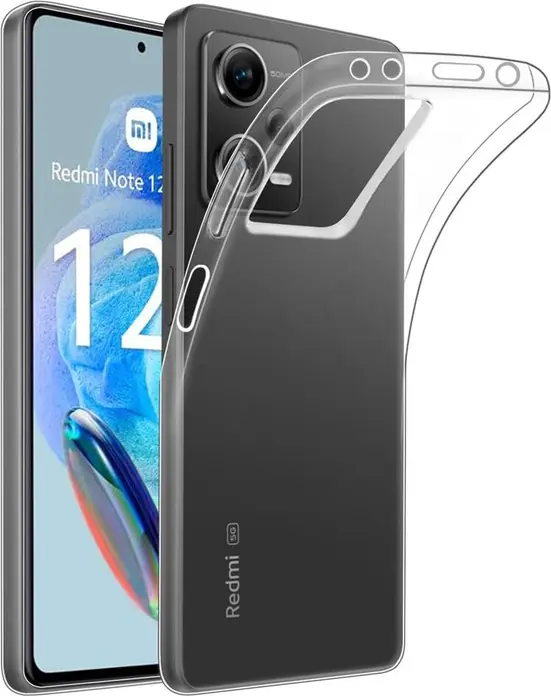 Clear Helmet Case for Xiaomi Redmi Note 12 Pro 5G Protective Cover, Soft TPU and Liquid Silicone Material, Precision Fit Design