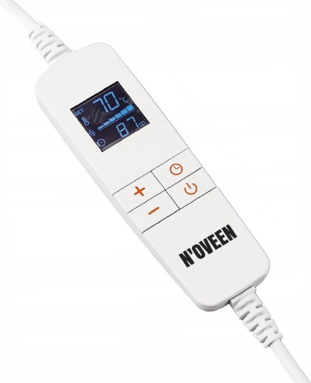 Noveen EB651 Electric Heating Blanket, 180 x 130 cm, Grey Star, 160W, 10 Temperature Levels, SMART LED/LCD Controller, Timer & Overheating Protection