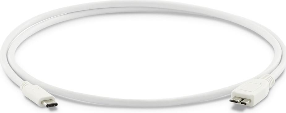 LMP USB-C (m) to USB 3.0 micro-USB (m) cable, 10G/5A with E-Mark, 1 m, White