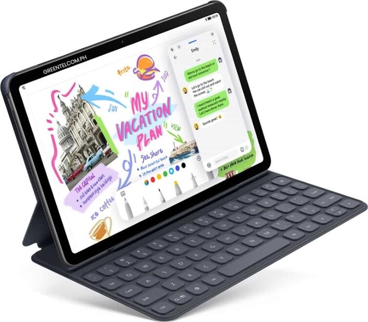 Tableta Huawei MatePad 10.4 2022 BAH4-W09, Procesor Kirin 820 Octa-core, Ecran 10.4" FHD+ IPS LCD, Memorie 128GB, RAM 4GB, Baterie 7250mAh, Corp Aluminiu, cu Tastatura Magnetica