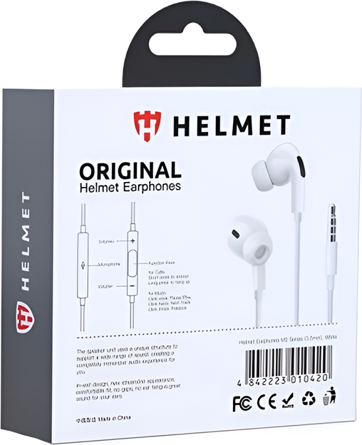 Casca Stereo In-ure Helmet M2 Series cu Fir Jack 3.5mm Microfon Integrat si Control In-line Muzica HD Apeluri Inteligente Alb