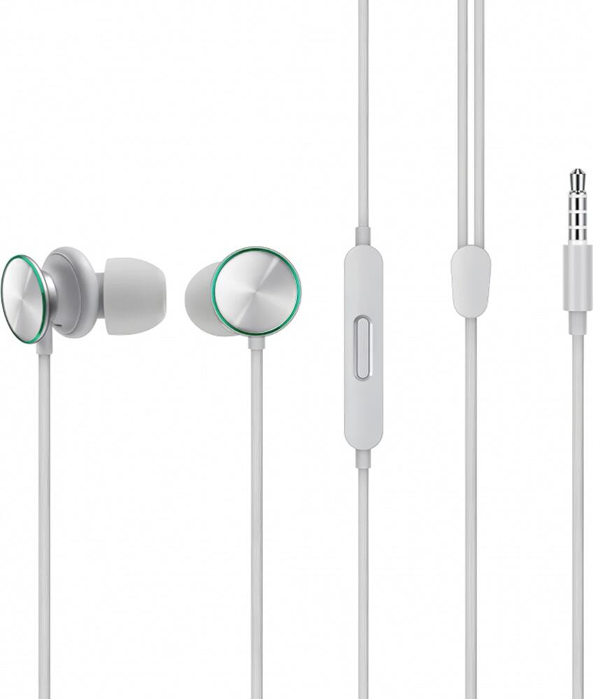 Oppo MH151 O-Fresh Wired In-Ear Stereo Earphones with Built-in Microphone, Hi-Res Audio, 3.5mm Jack, 20Hz-40kHz Frequency Response, Grey