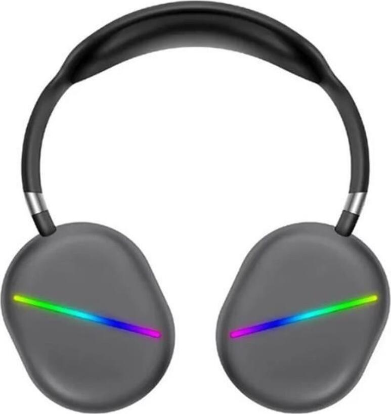Casca Wireless Bluetooth Musen AKZ-MAX10 On-Ear - Negru, cu RGB LED, Bass Profund, Sunet Stereo, Slot Card TF, Microfon Incorporat, Jack 3.5mm, Suport Siri