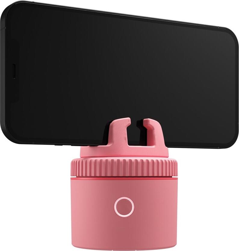 Pivo Pod Lite AI-Powered Auto-Tracking Smartphone Mount, Pink, 360 Degree Continuous Pan, 1400mAh Battery, Bluetooth 5.2, USB-C, 1/4" Tripod Mount