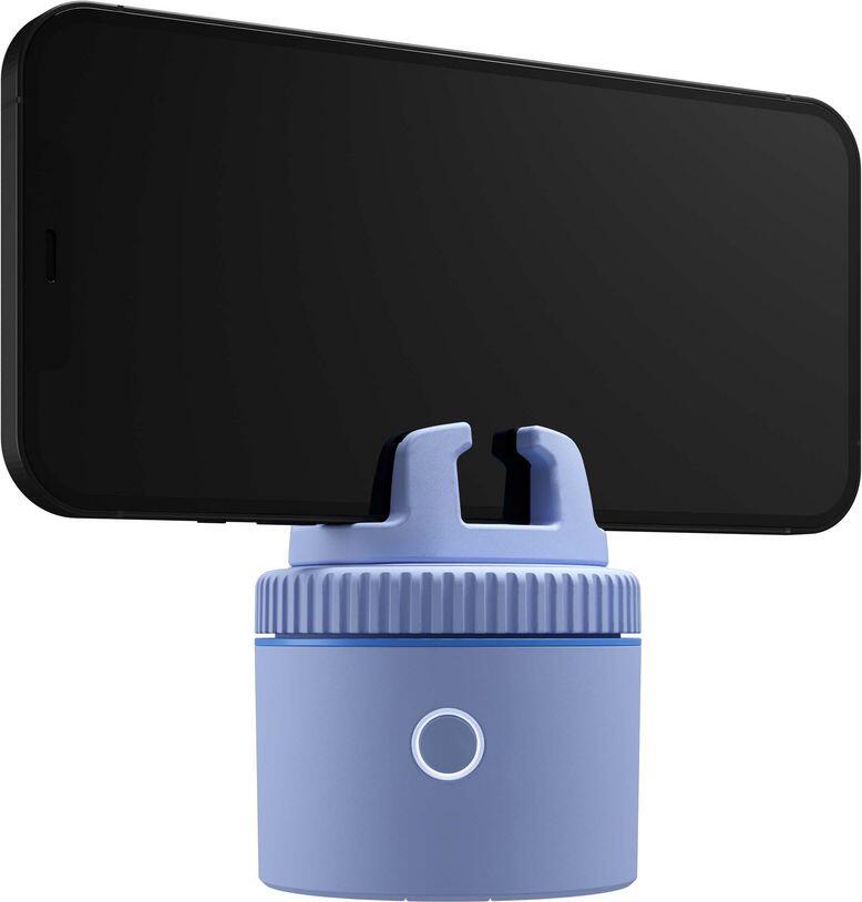 Pivo Pod Lite AI-Powered Auto-Tracking Smartphone Mount, Blue, 360 Degree Continuous Pan, 1400mAh Battery, Bluetooth 5.2, USB-C, 1/4" Tripod Mount