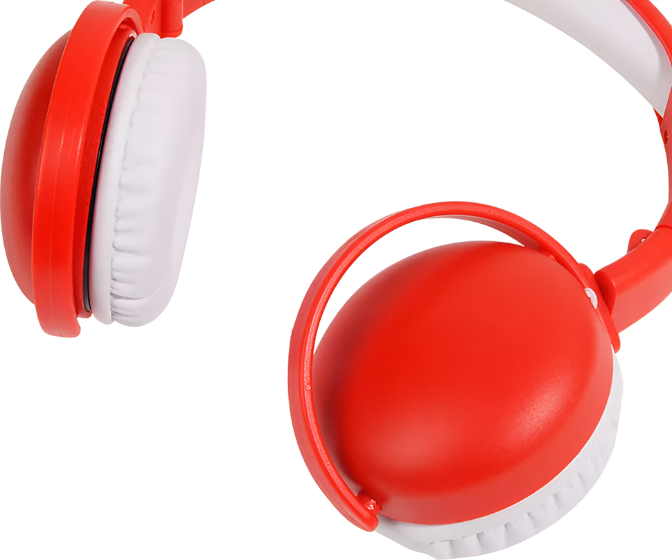 Casca Wireless Bluetooth Keeka BH-S521 Supra-aurale, Roșu, cu Microfon Integrat, Conector Jack 3.5mm, 20Hz-20kHz, 32 Ohm, Design cu Coarne Decorative