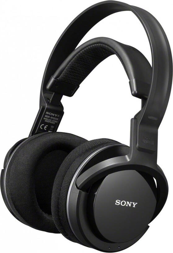 Sony MDR-RF855RK Wireless RF Over-Ear Headphones, 40mm Neodymium Drivers, 100m Range, Voice Mode, Rechargeable Ni-MH Battery, Closed Design